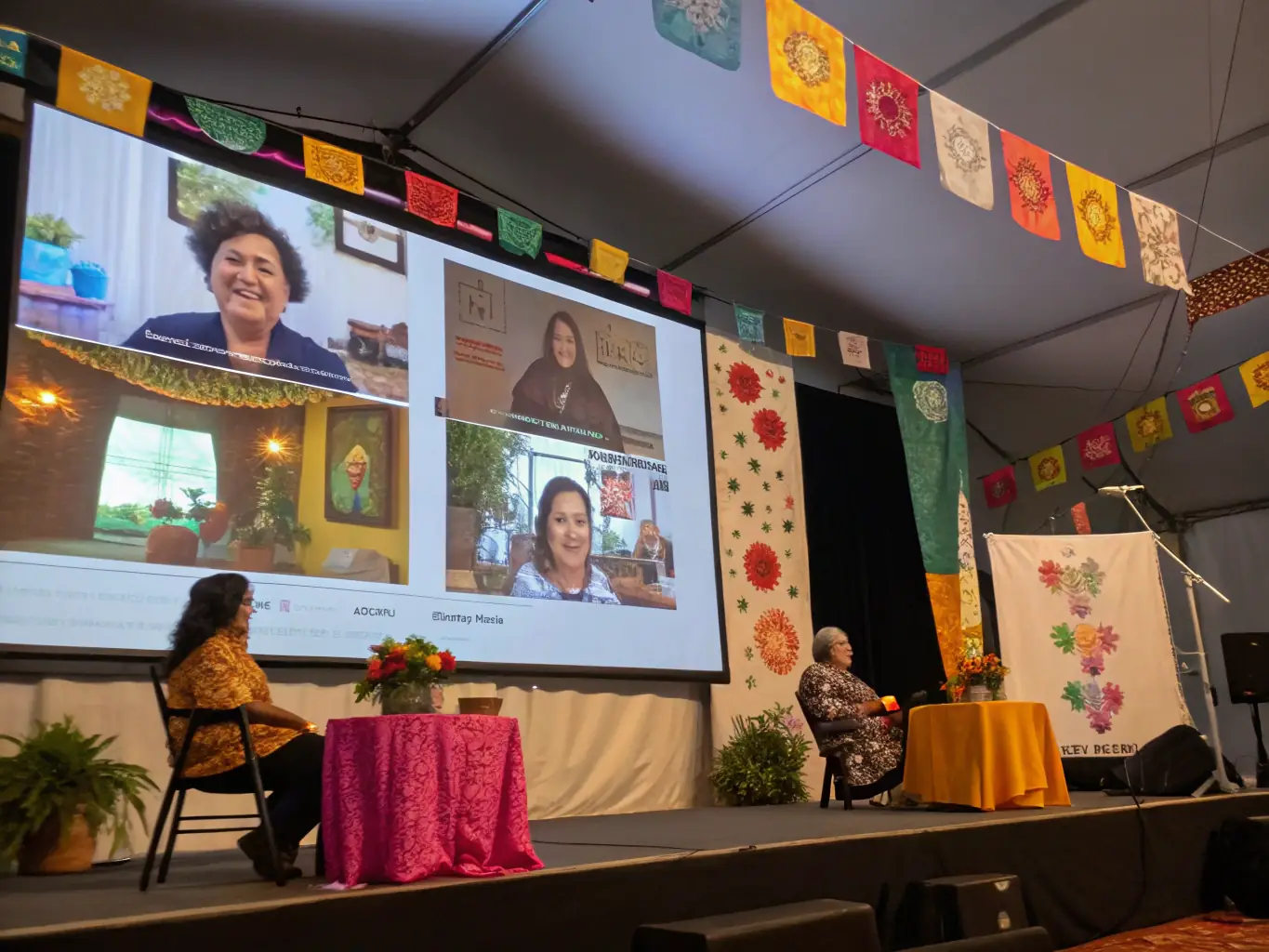 An image showing a diverse group of Latino parents participating in an online webinar about autism. The atmosphere is supportive and informative, highlighting the importance of community and shared learning.